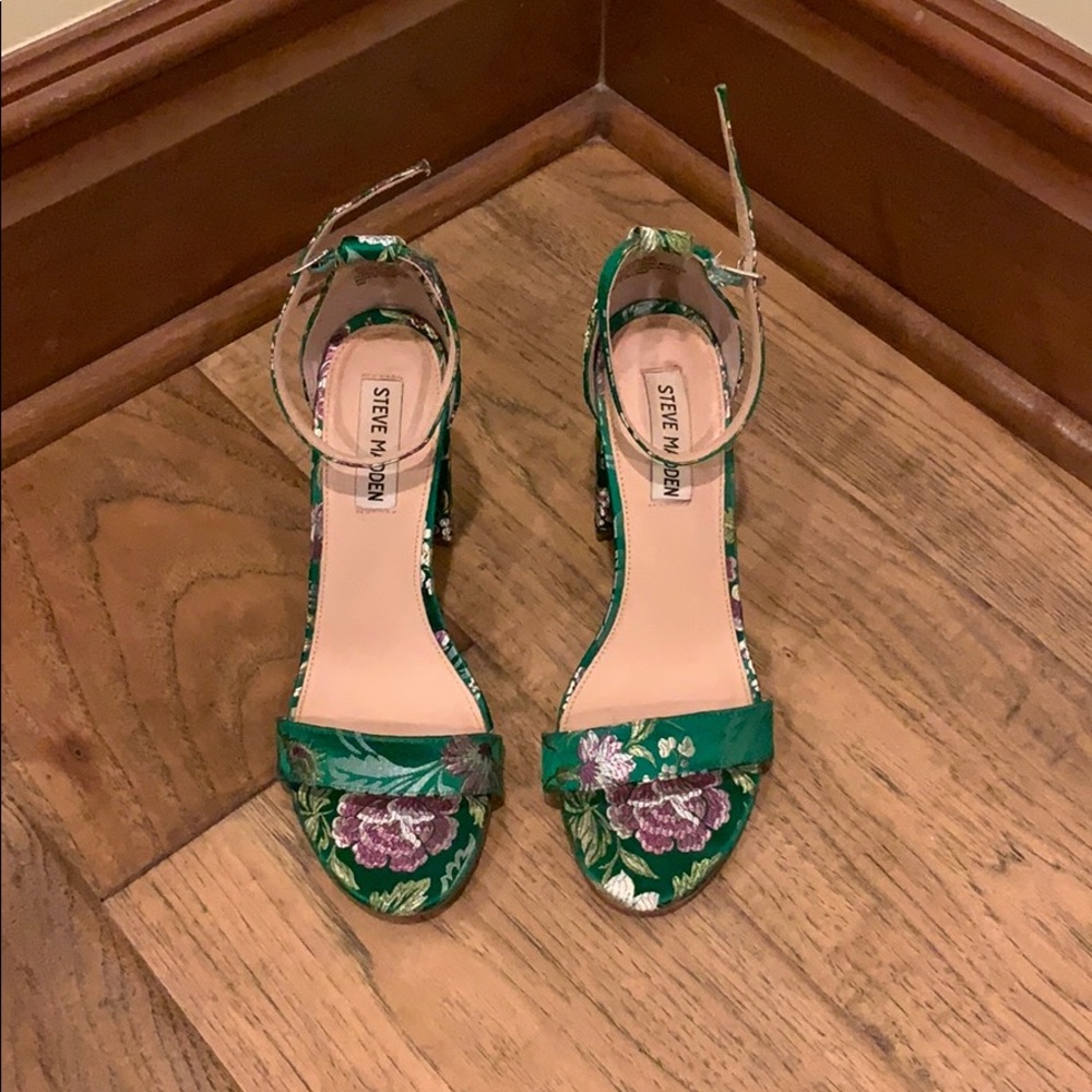 Green Block heels